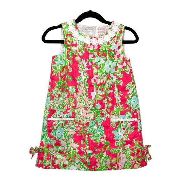 Lilly Pulitzer Vibrant Floral Shift Dress with Pockets Size 4 - Picture 1 of 4